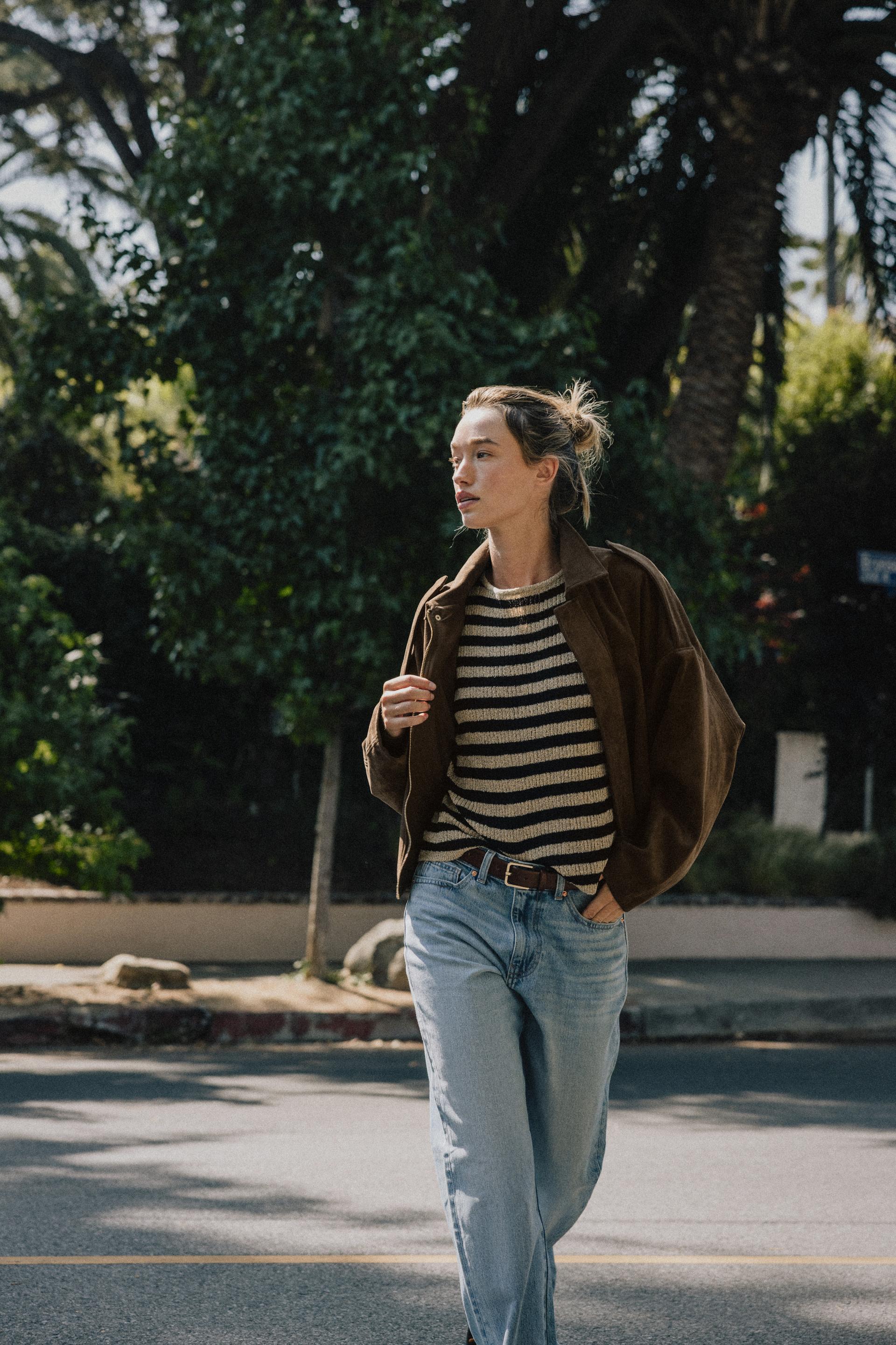 ELIXIR SUEDE EFFECT BOMBER JACKET