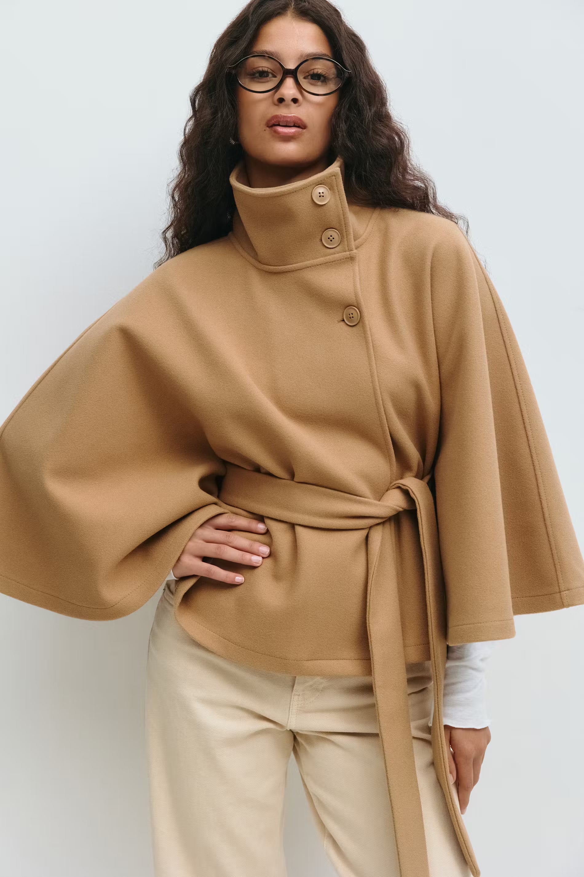 MARI BELT CAPE JACKET