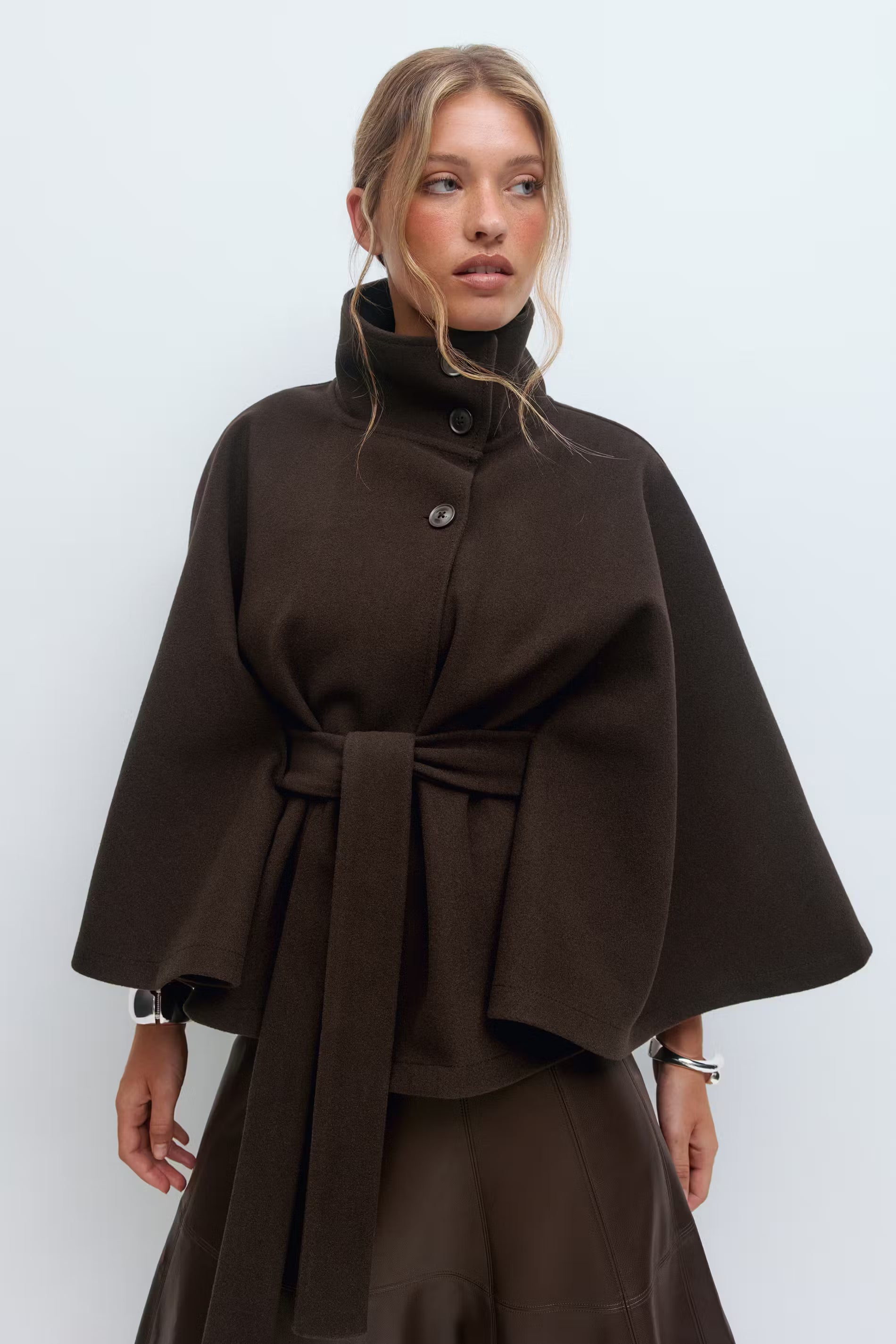 MARI BELT CAPE JACKET