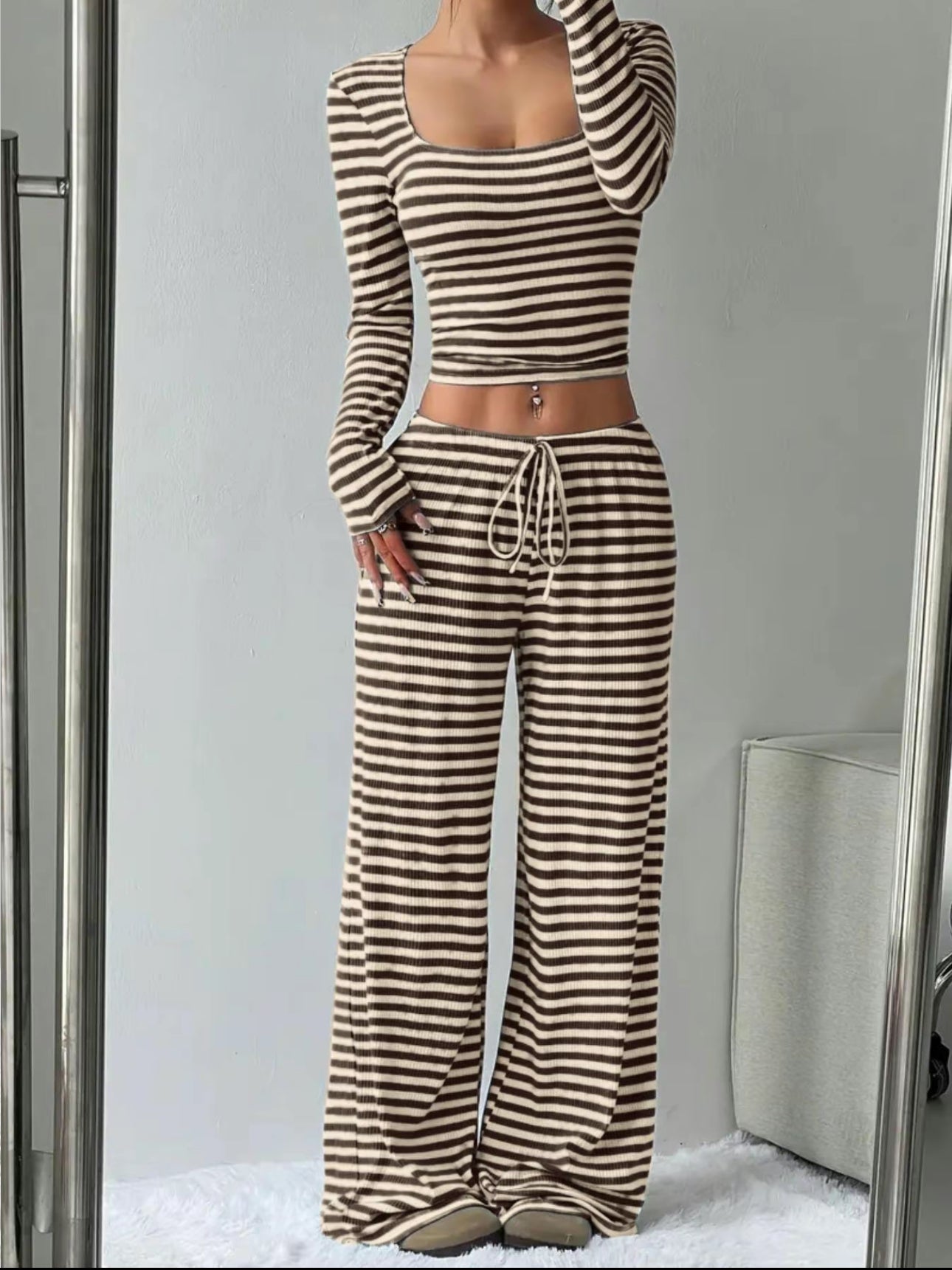MIRA STRIPED LOUNGE SET
