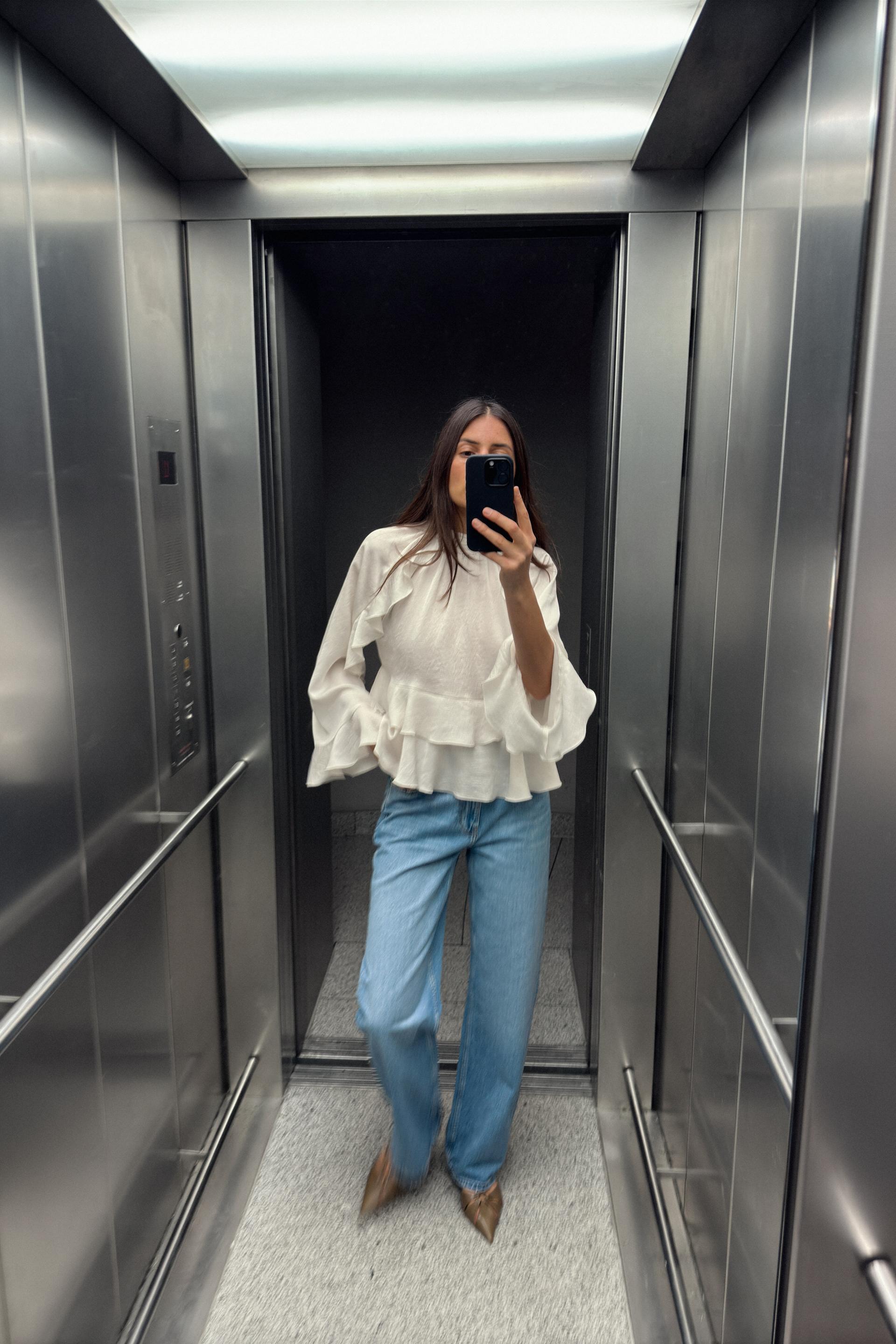 NOVA RUFFLE BLOUSE WHITE