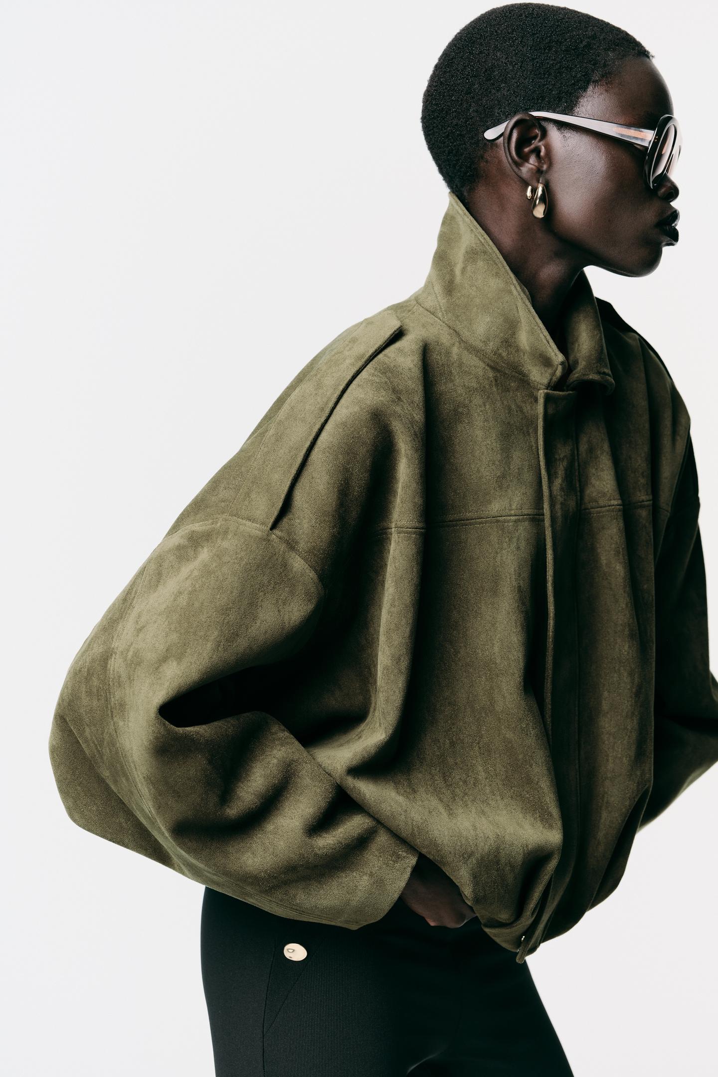 ELIXIR SUEDE EFFECT BOMBER JACKET
