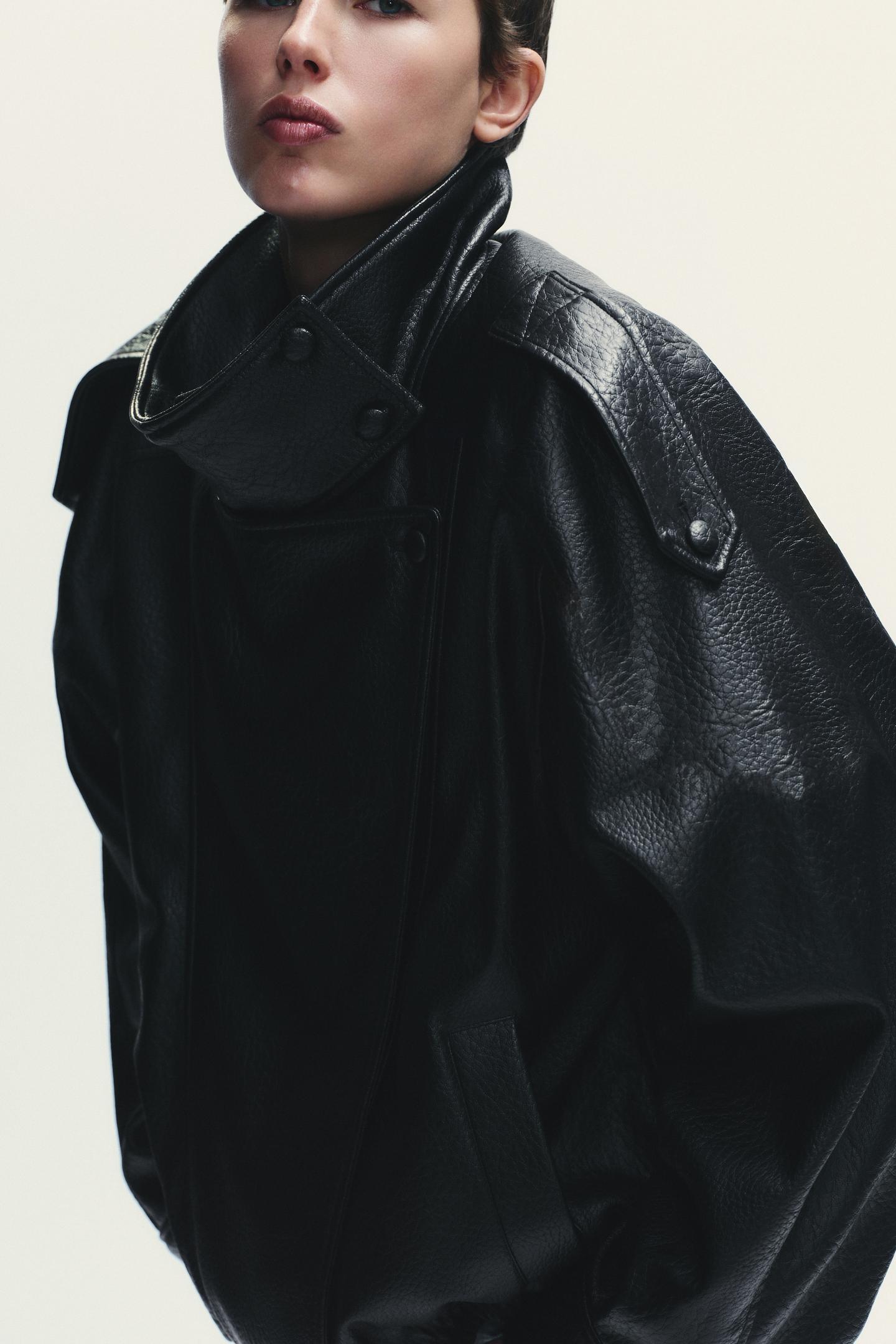 MEVA FAUX LEATHER JACKET