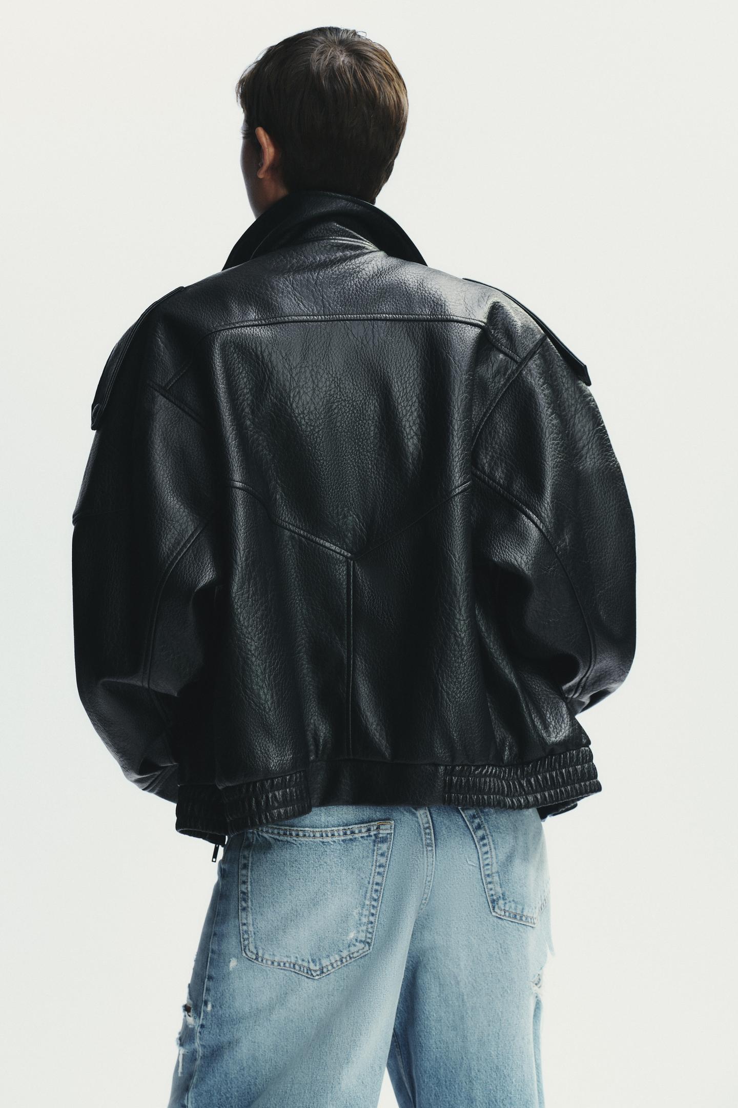 MEVA FAUX LEATHER JACKET