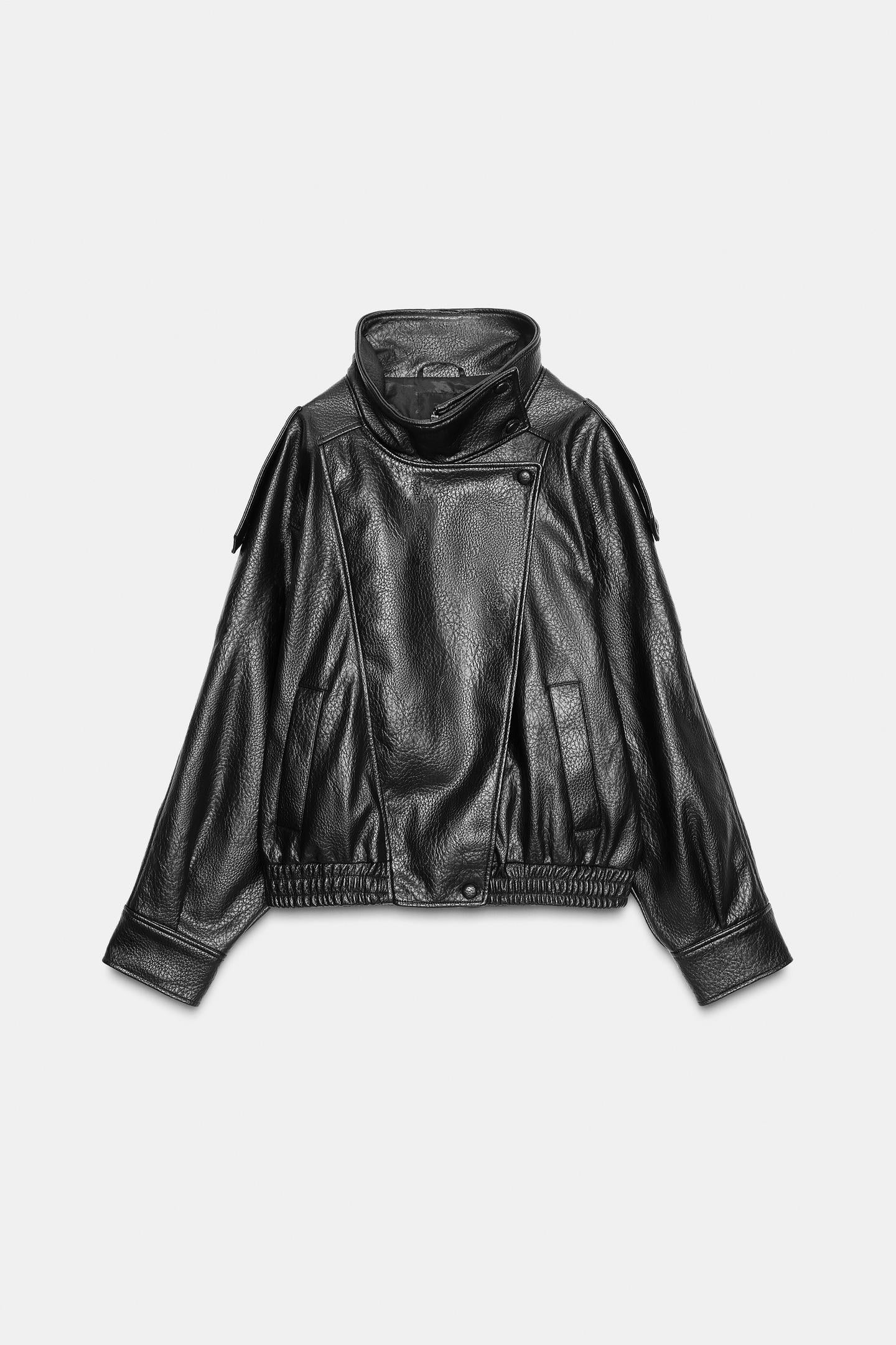 MEVA FAUX LEATHER JACKET