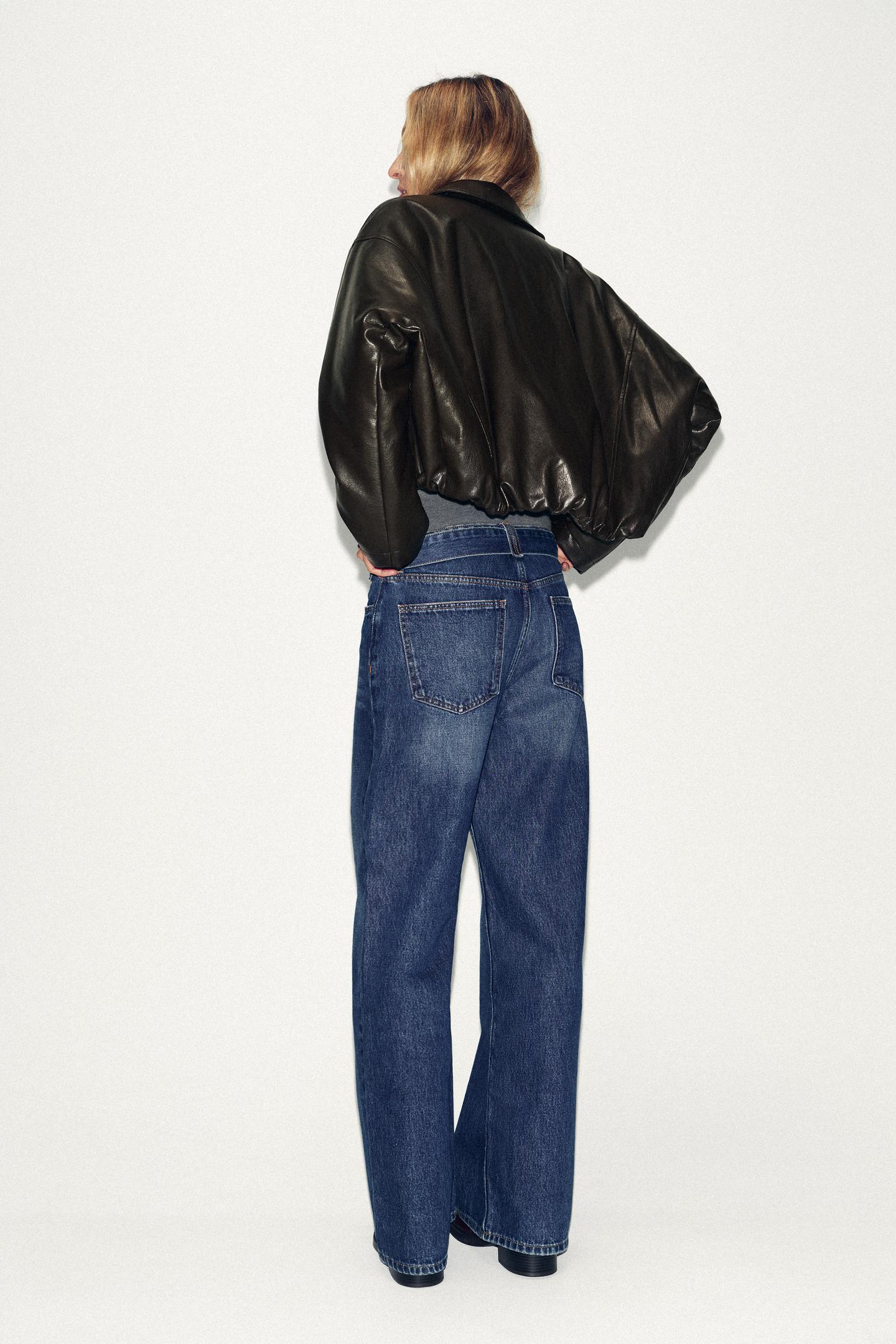 NOA FAUX LEATHER BOMBER JACKET