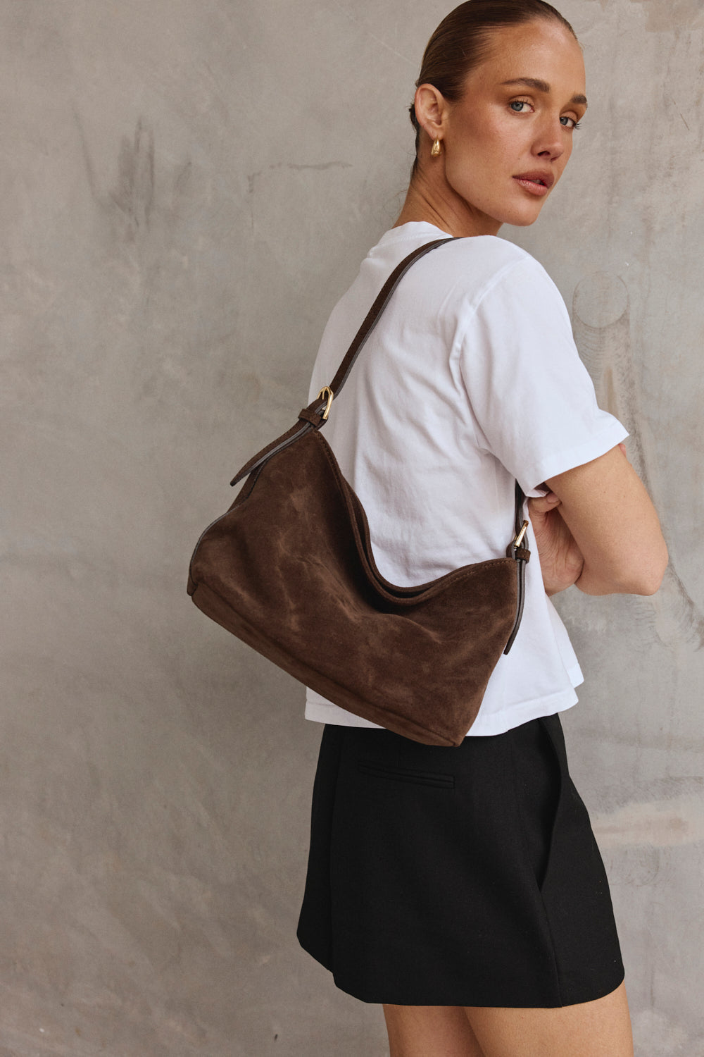 EDEN SUEDE SHOULDER BAG