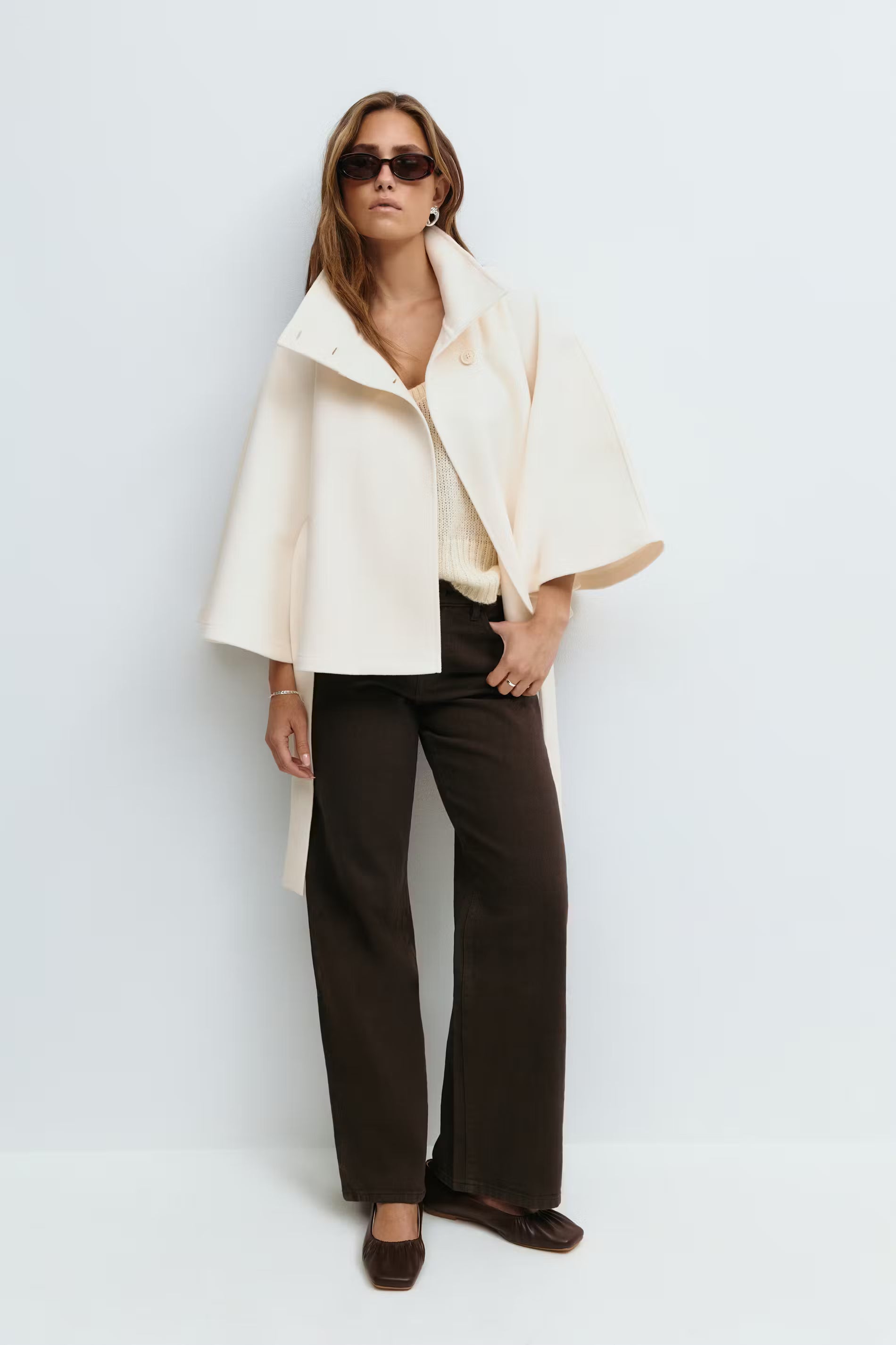 MARI BELT CAPE JACKET