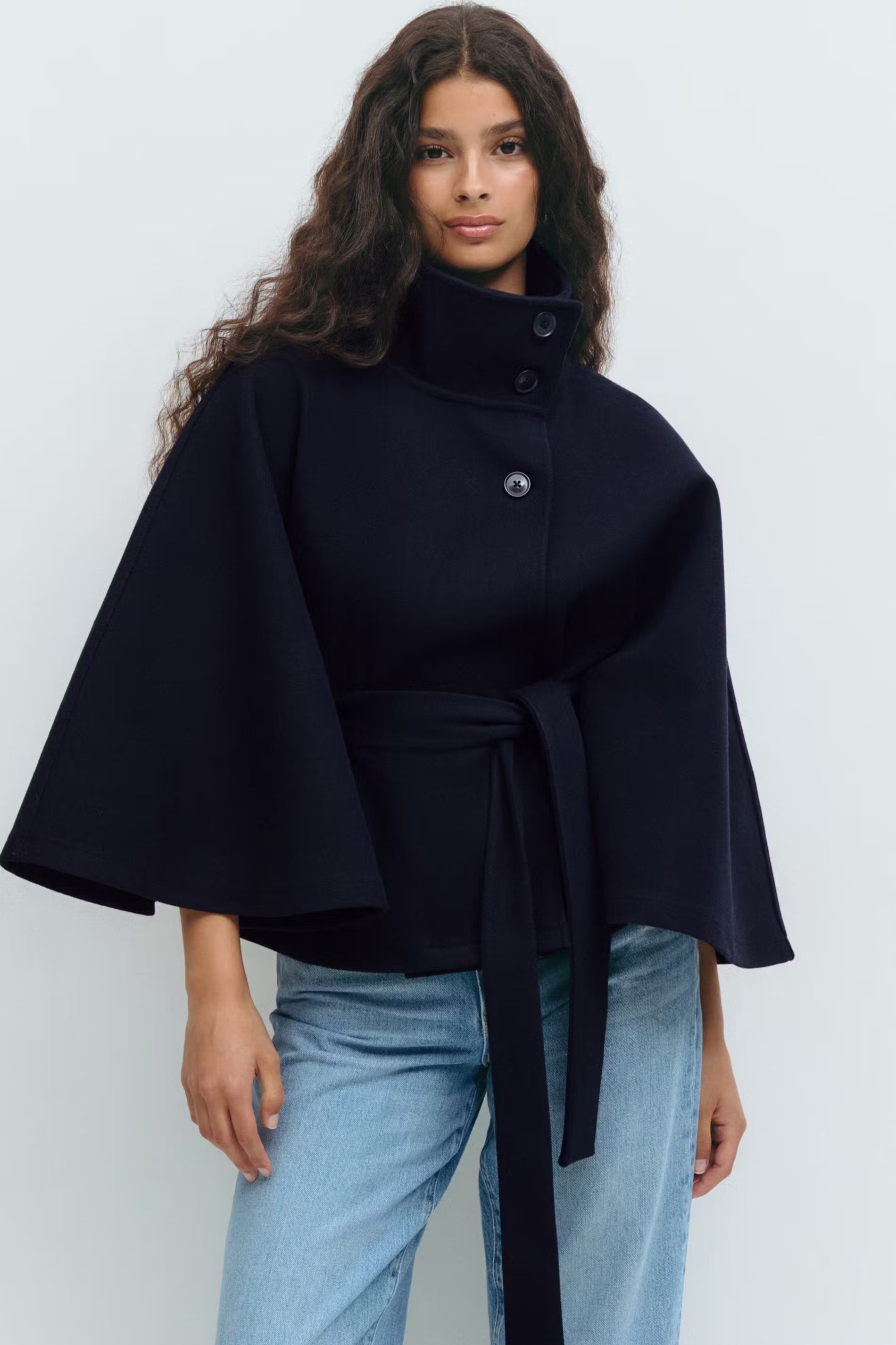MARI BELT CAPE JACKET