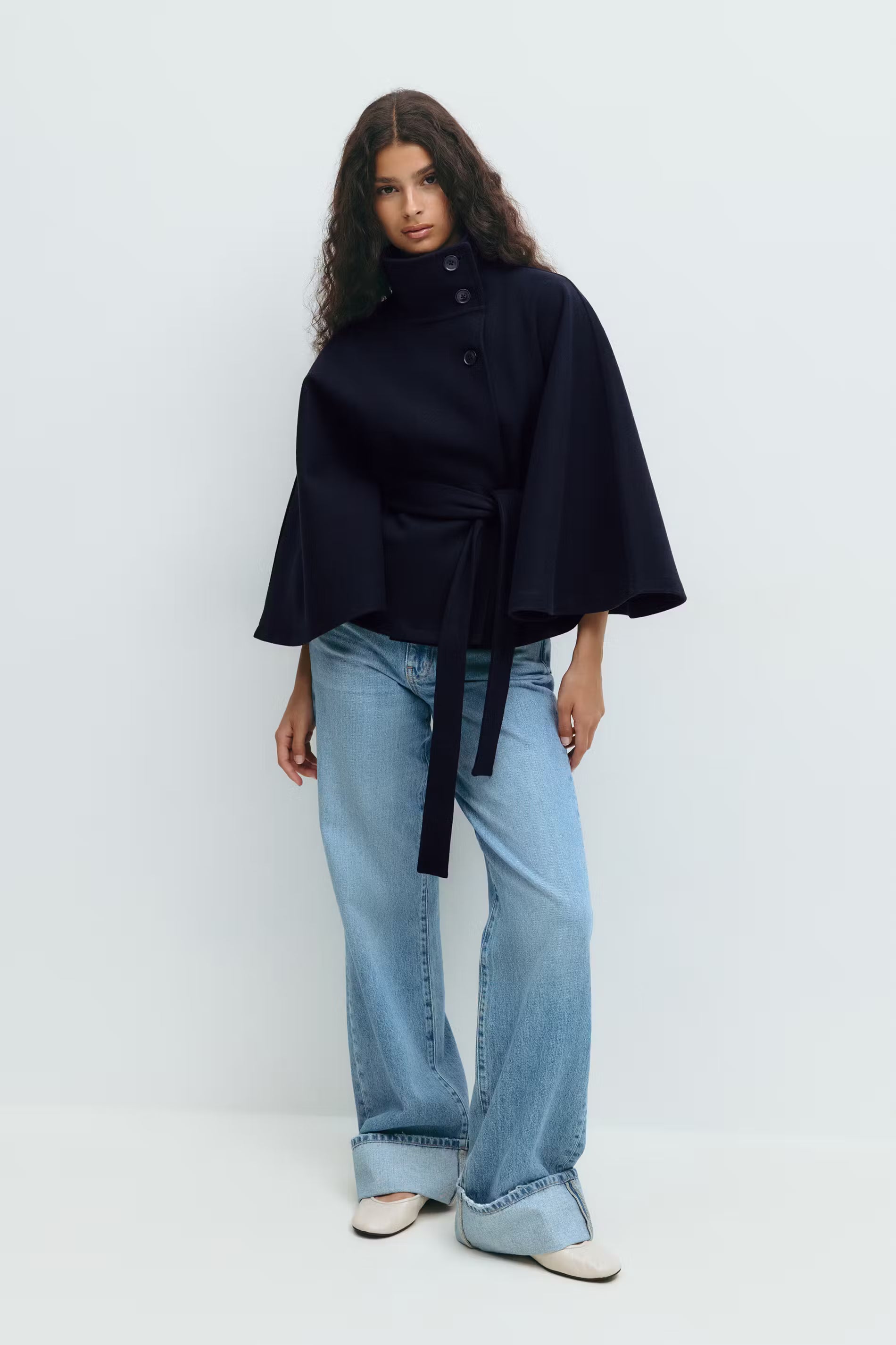 MARI BELT CAPE JACKET