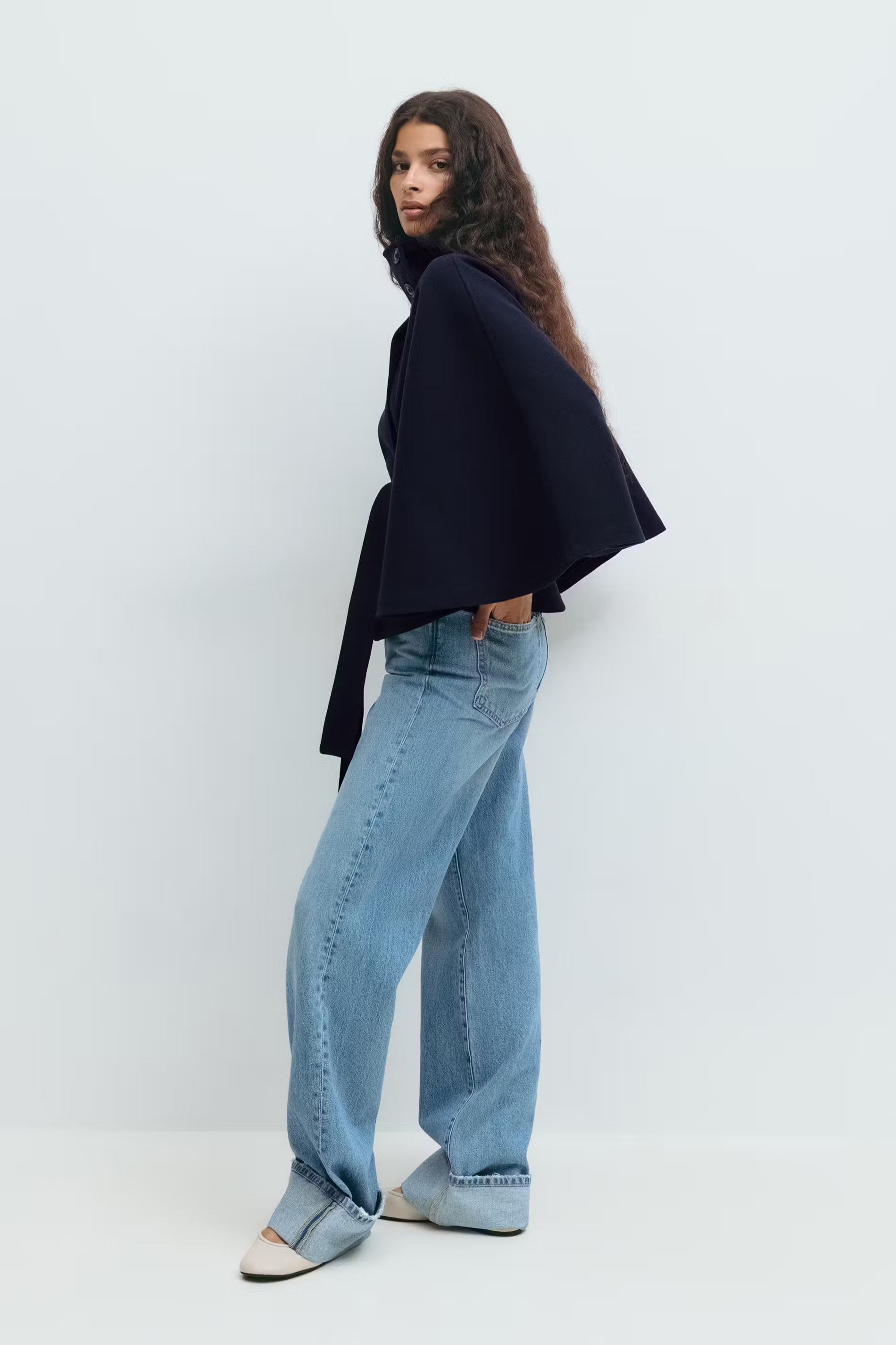 MARI BELT CAPE JACKET