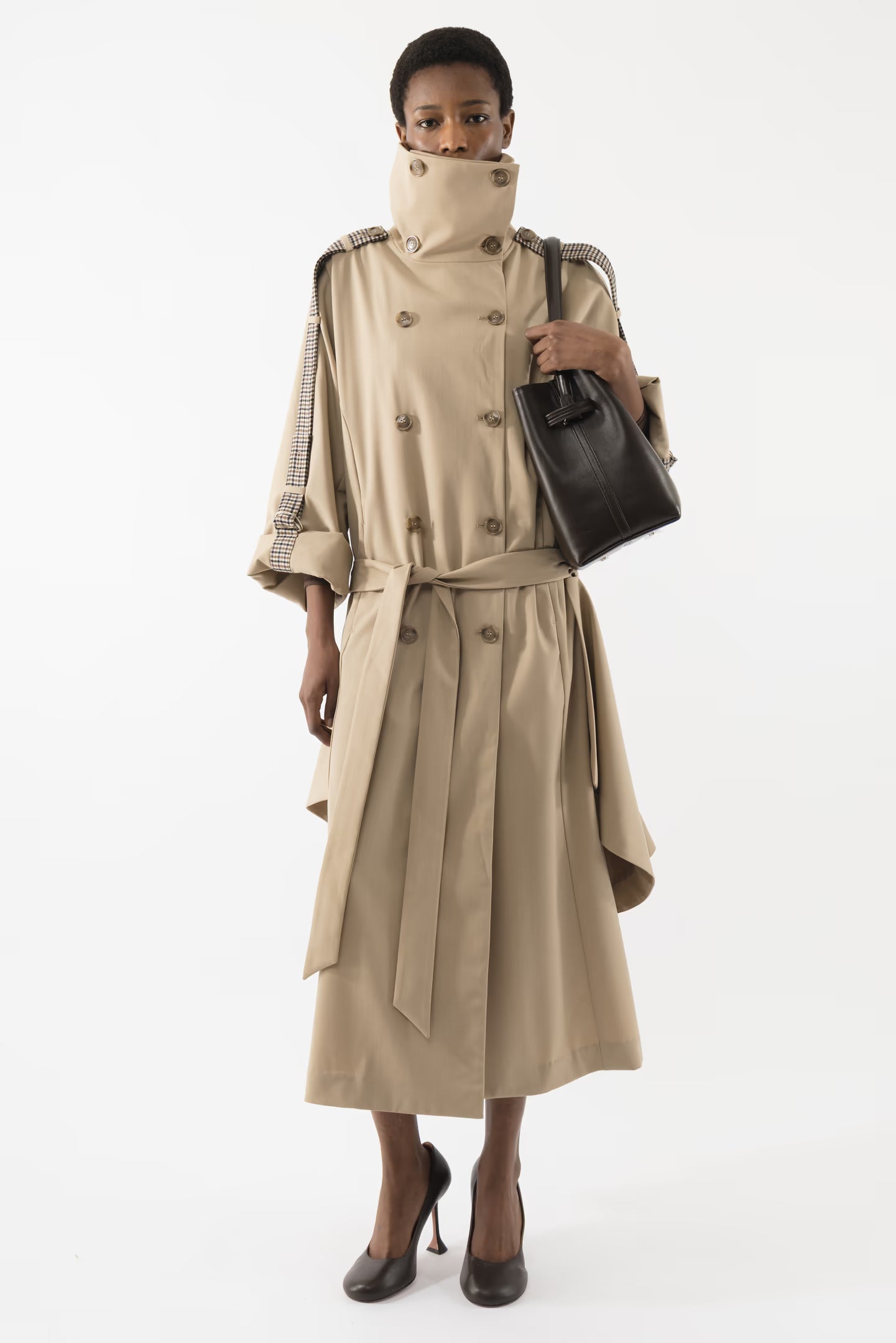 CIELA DROP WAIST TRENCHOAT