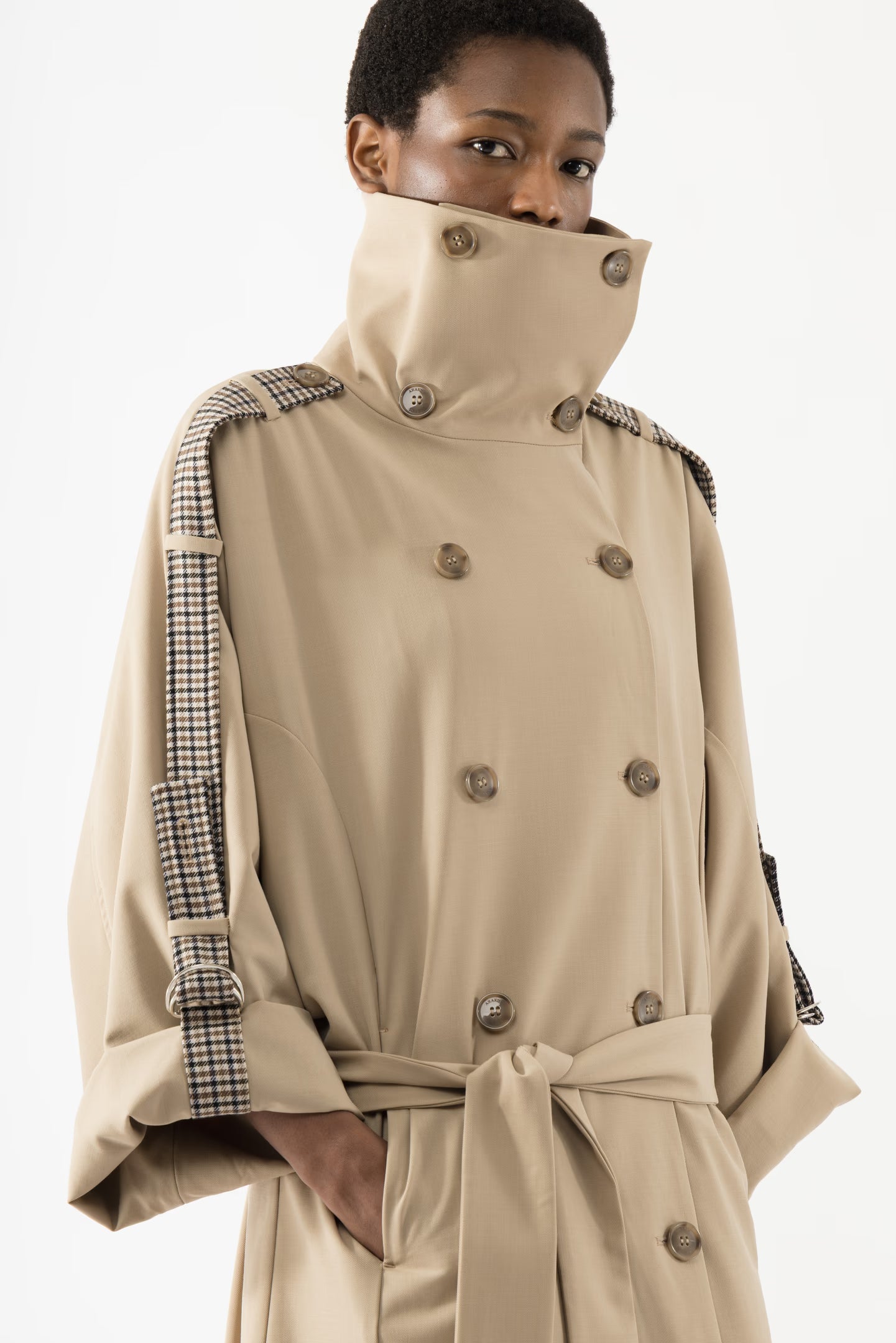 CIELA DROP WAIST TRENCHOAT