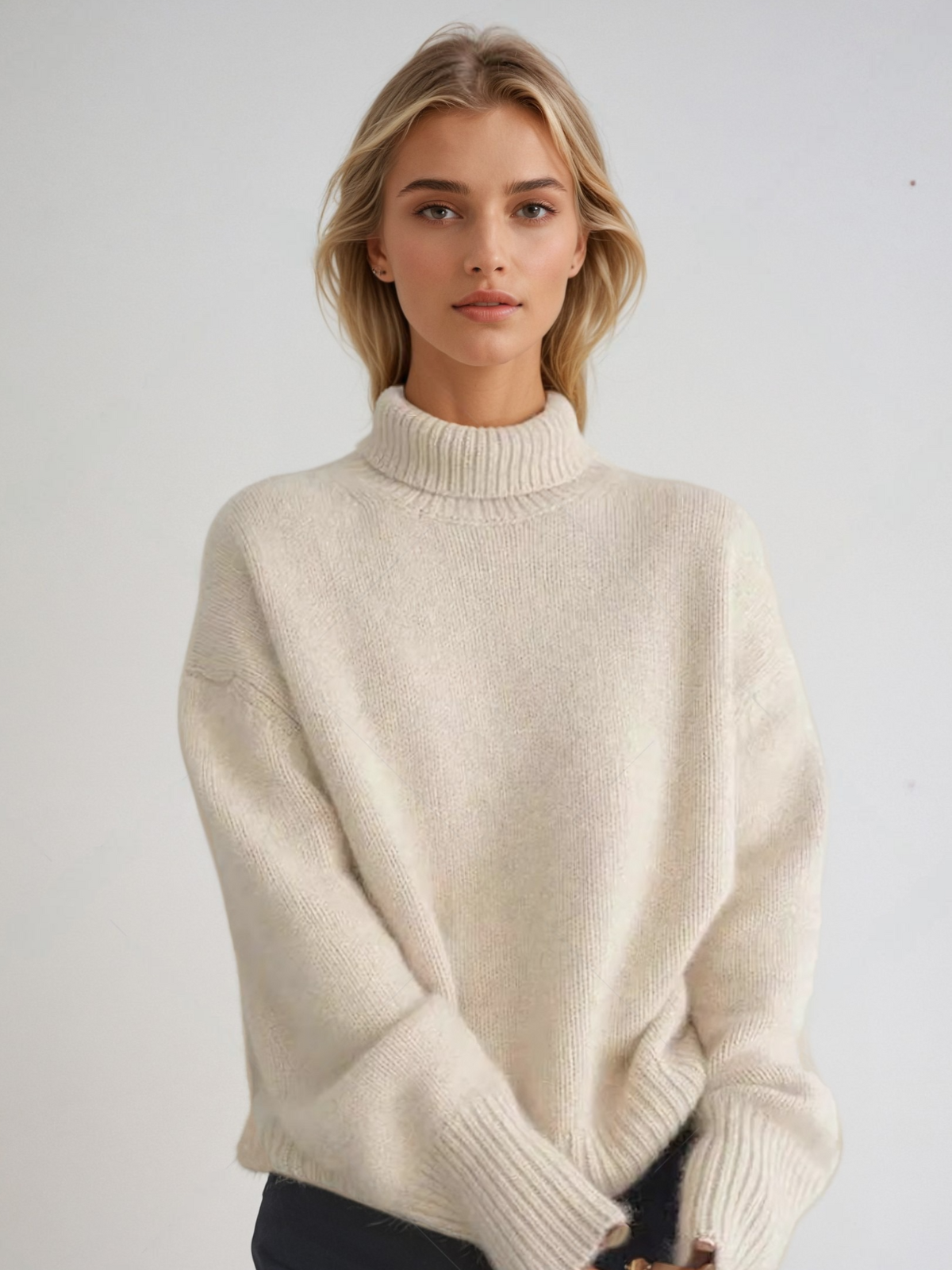NOVA OVERSIZED KNITTED TURTLENECK SWEATER