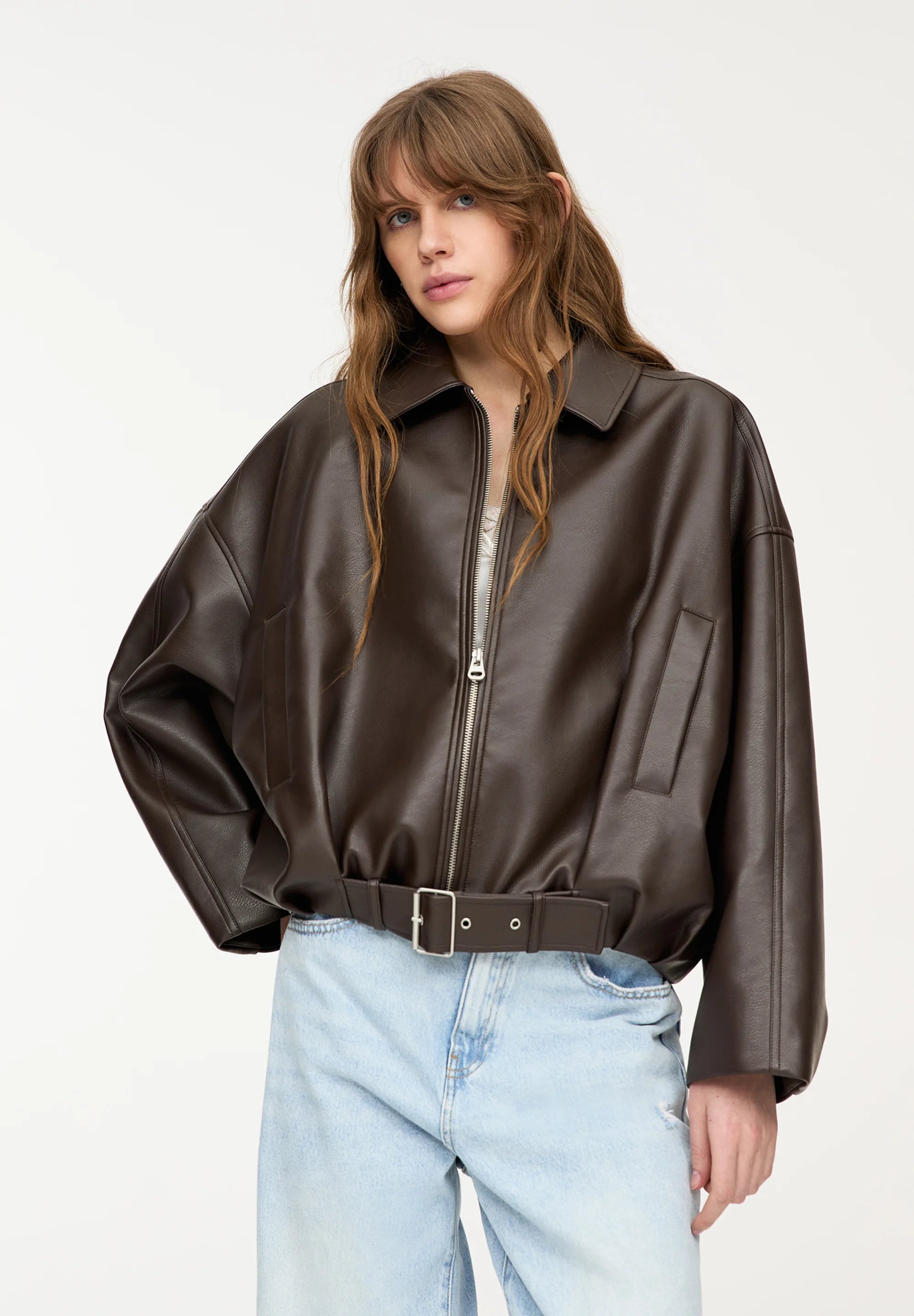 SALOME FAUX LEATHER JACKET