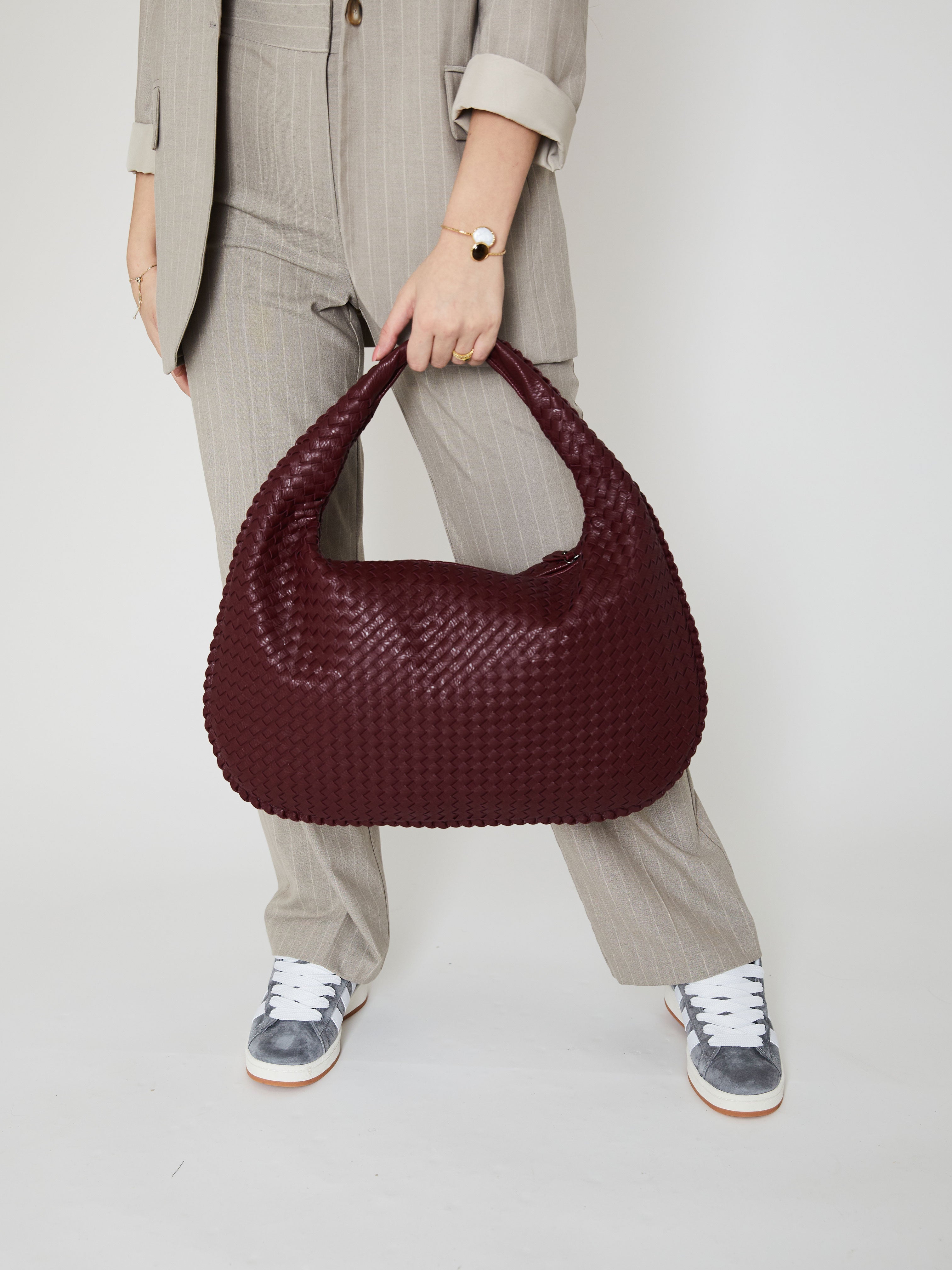 TEYANA WOVEN LEATHER BAG