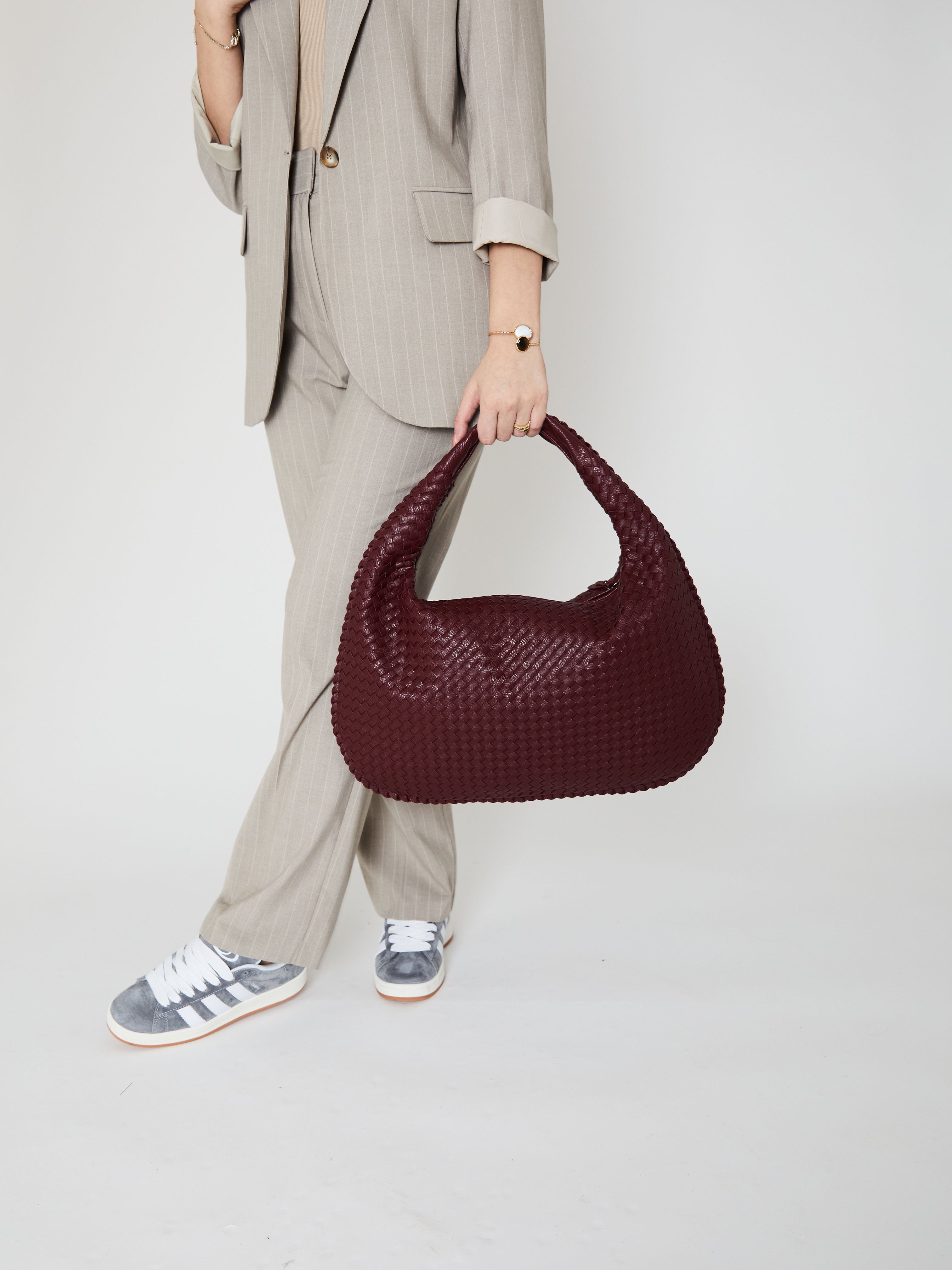 TEYANA WOVEN LEATHER BAG