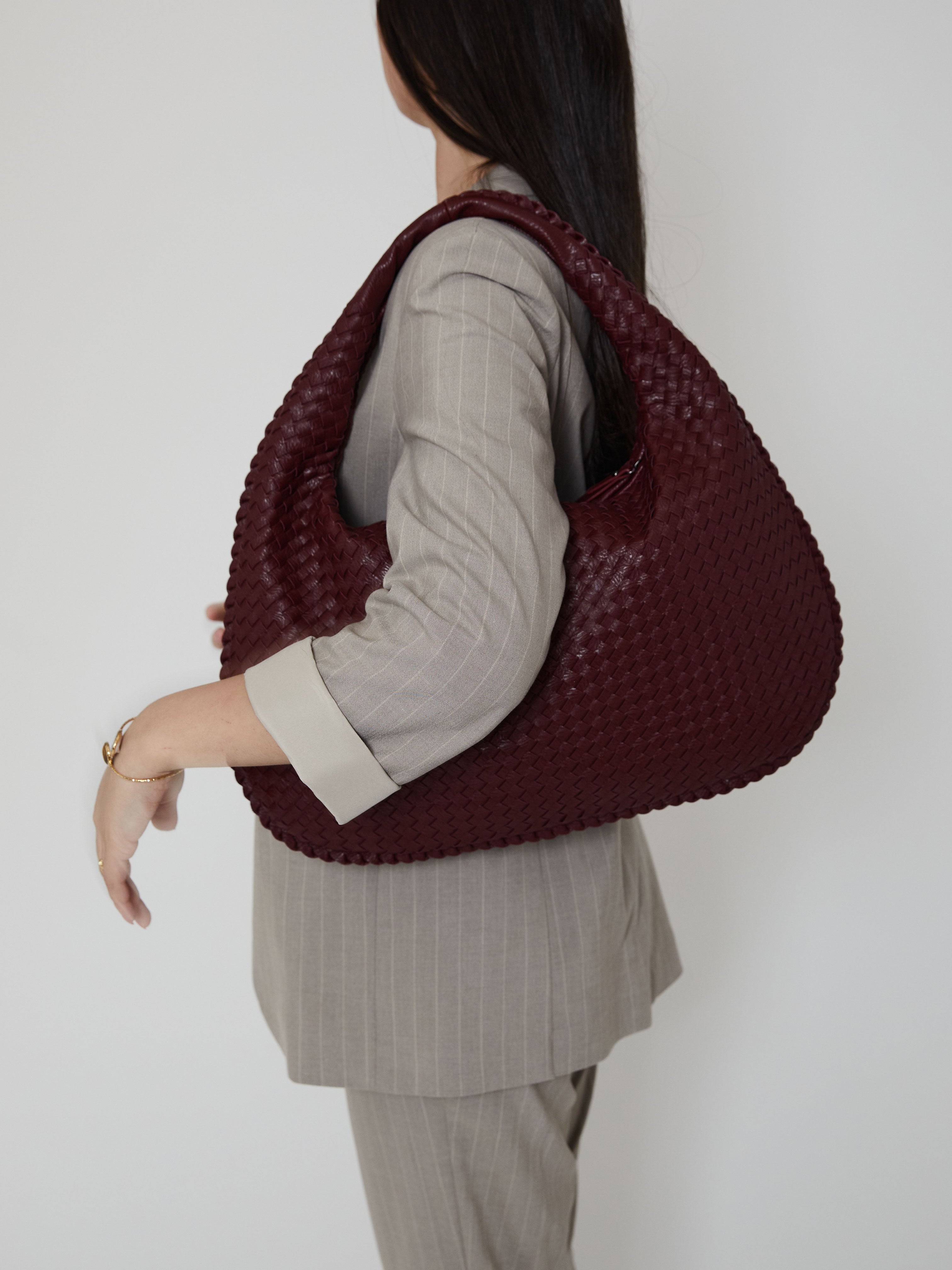 TEYANA WOVEN LEATHER BAG