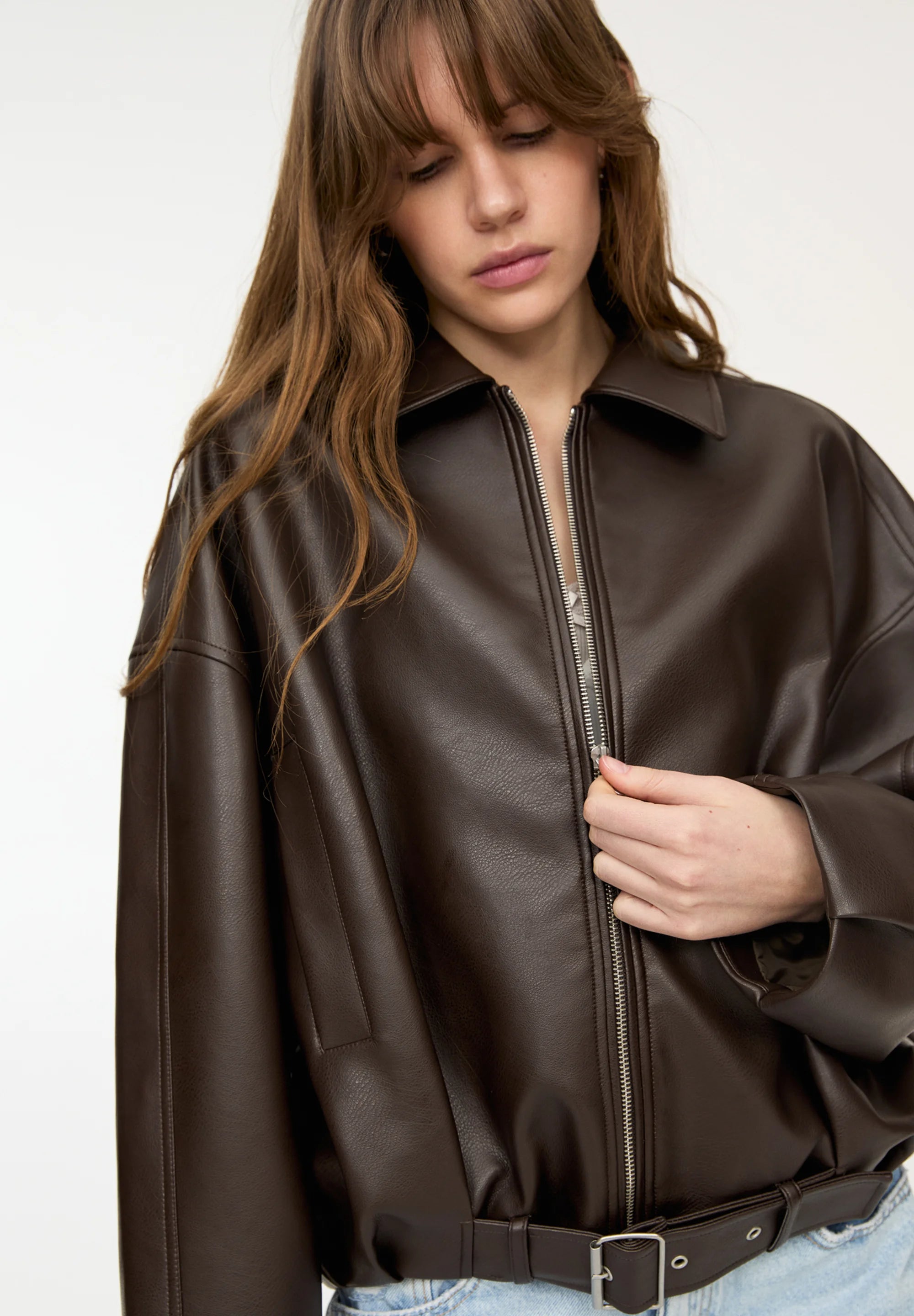SALOME FAUX LEATHER JACKET