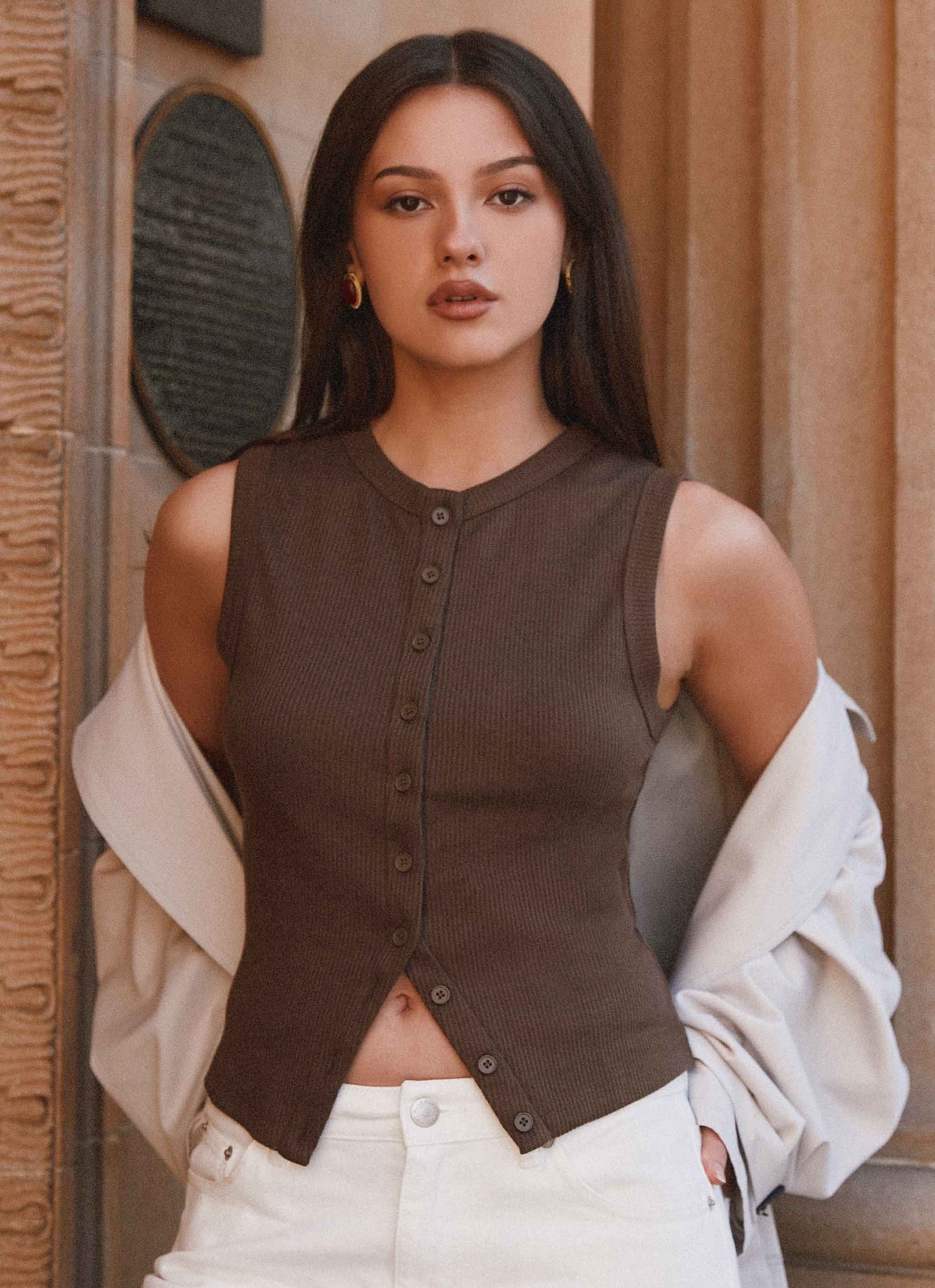 BLAIR BUTTONED KNIT TOP