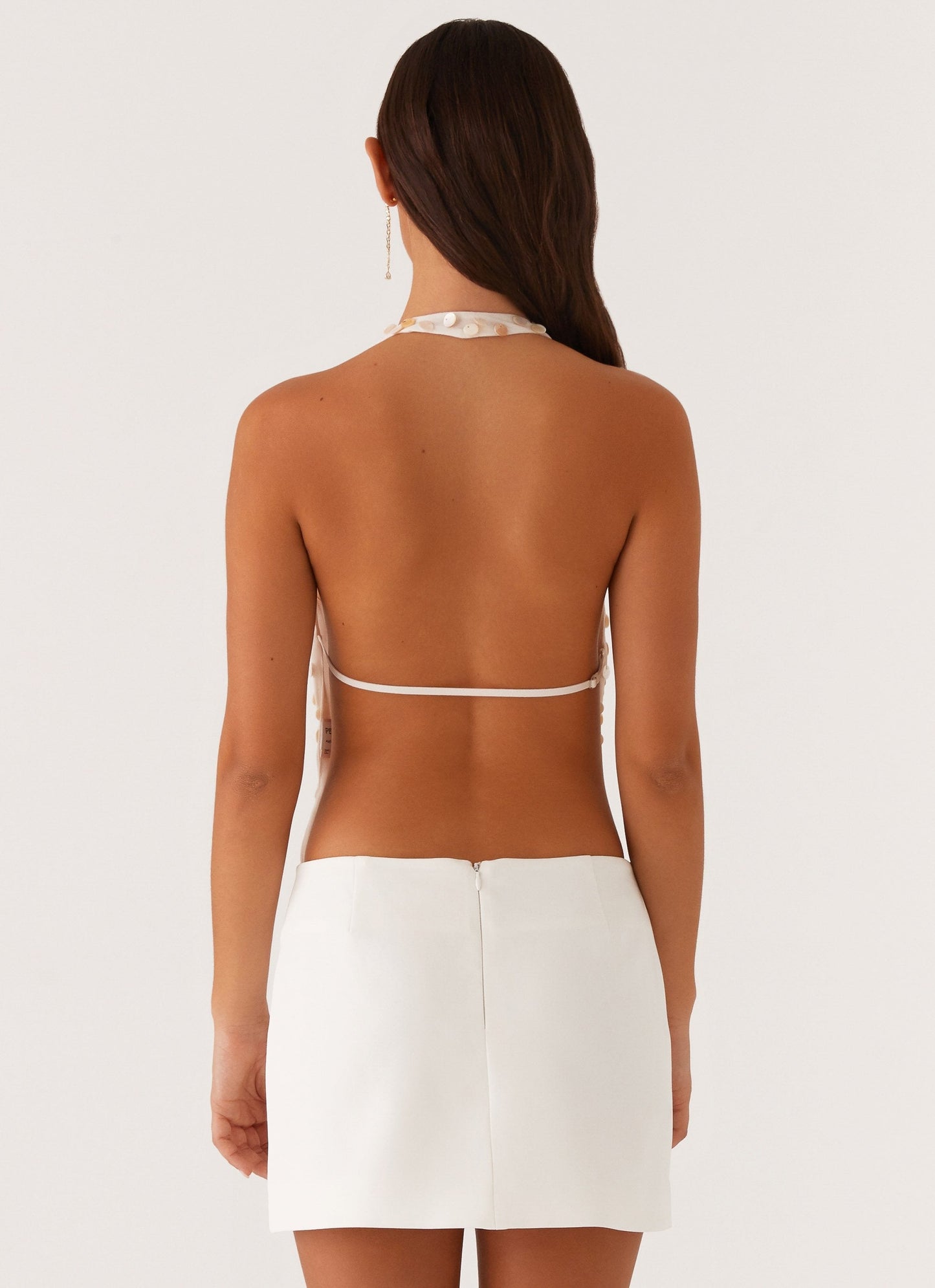 BRIXTON PEARL COWL NECK HALTER TOP