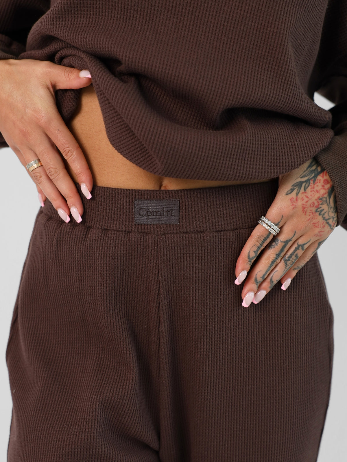 COMFRTA WAFLLE KNIT SET