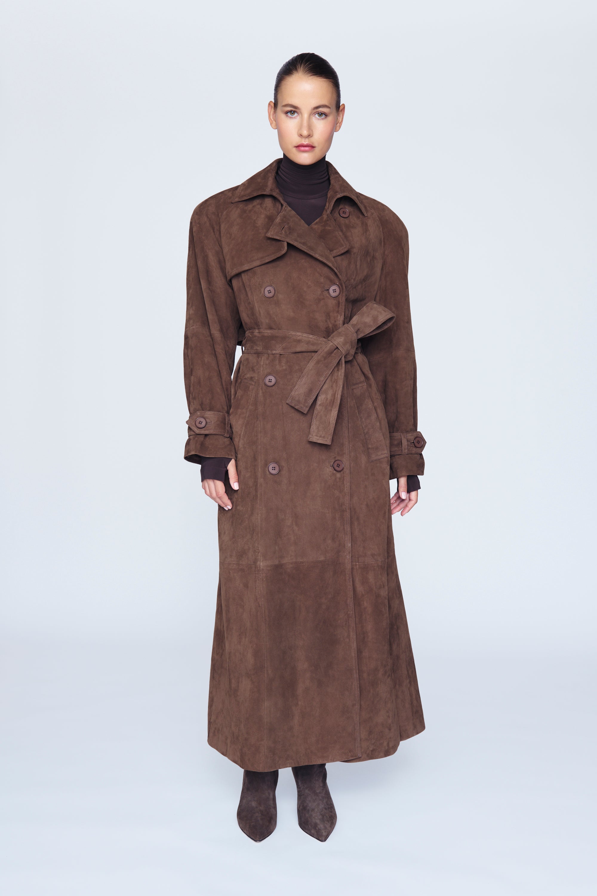 VIENNA SUEDE TRENCHCOAT