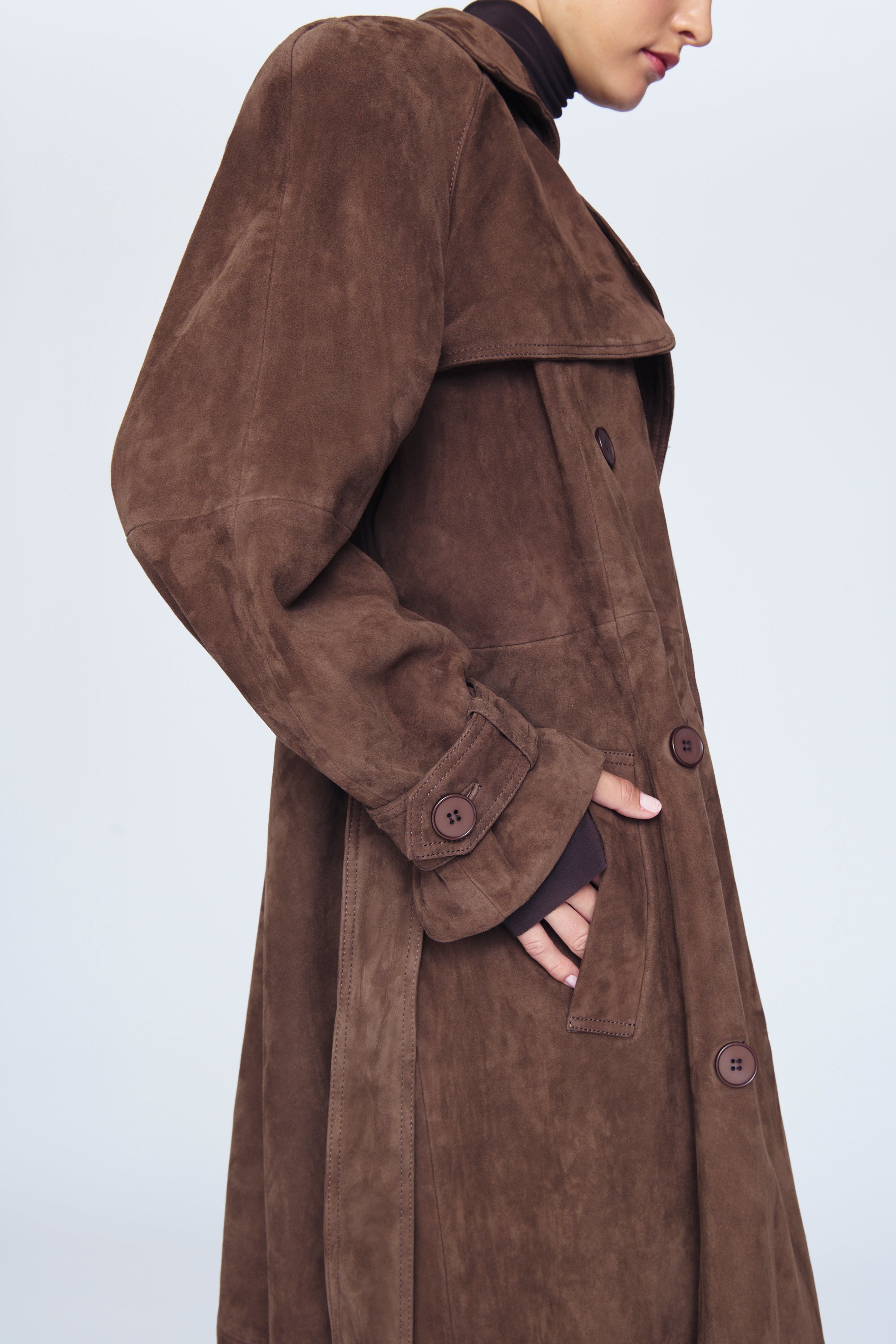 VIENNA SUEDE TRENCHCOAT