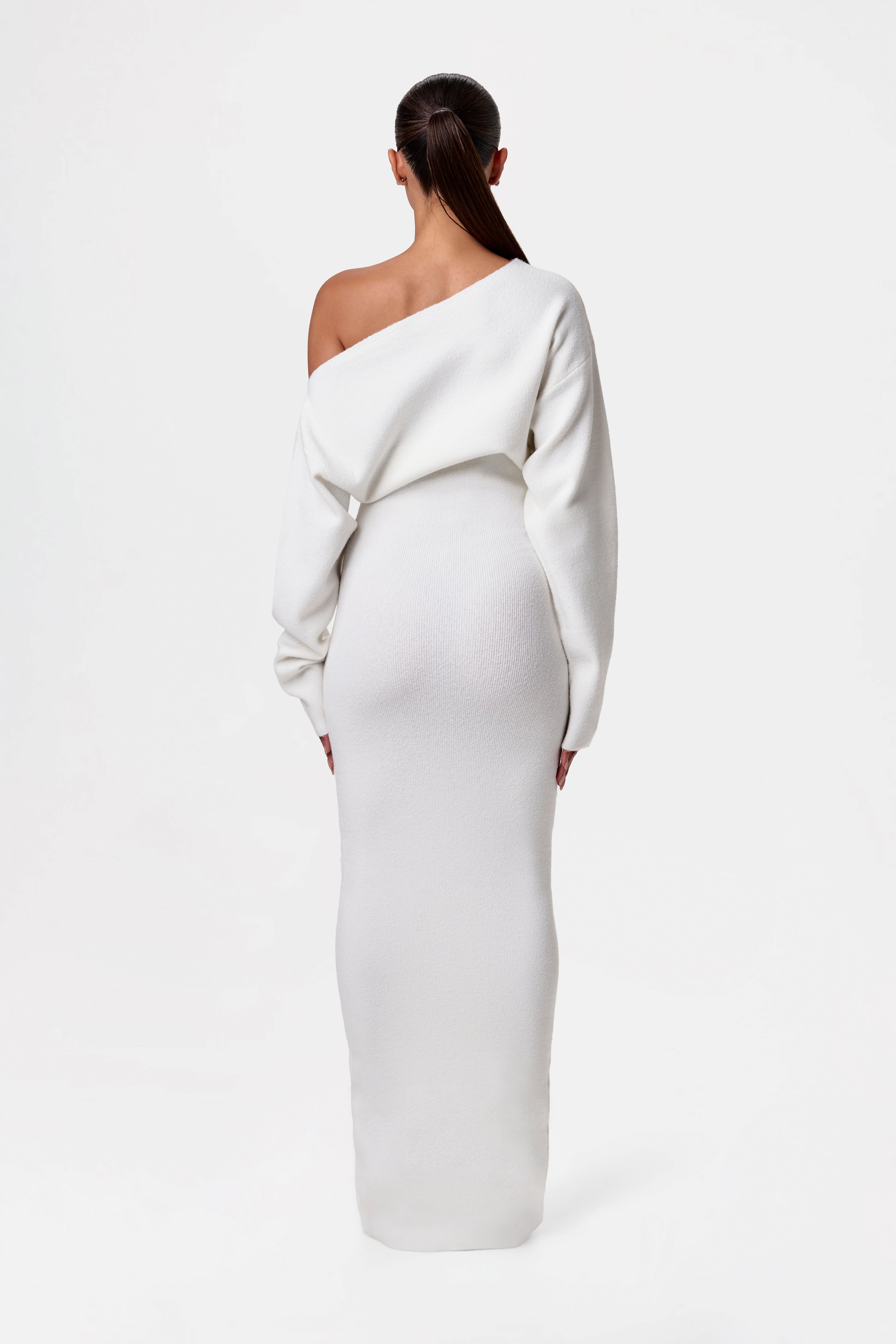 ALISSA KNIT OFF-SHOULDER MAXI DRESS