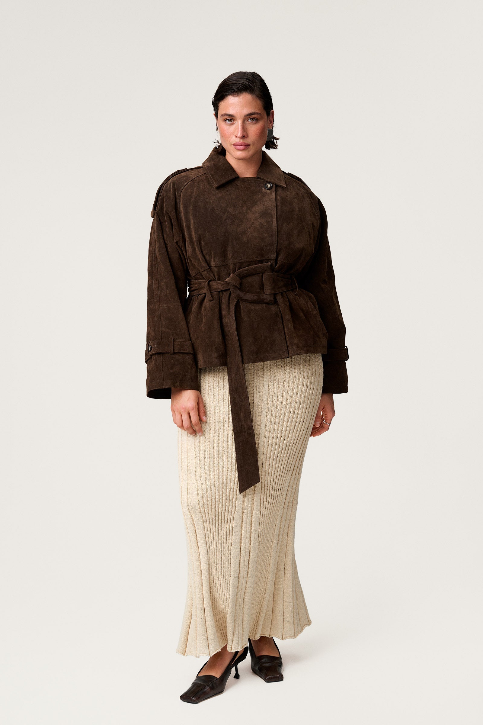 NEILE CROPPED TRENCH COAT