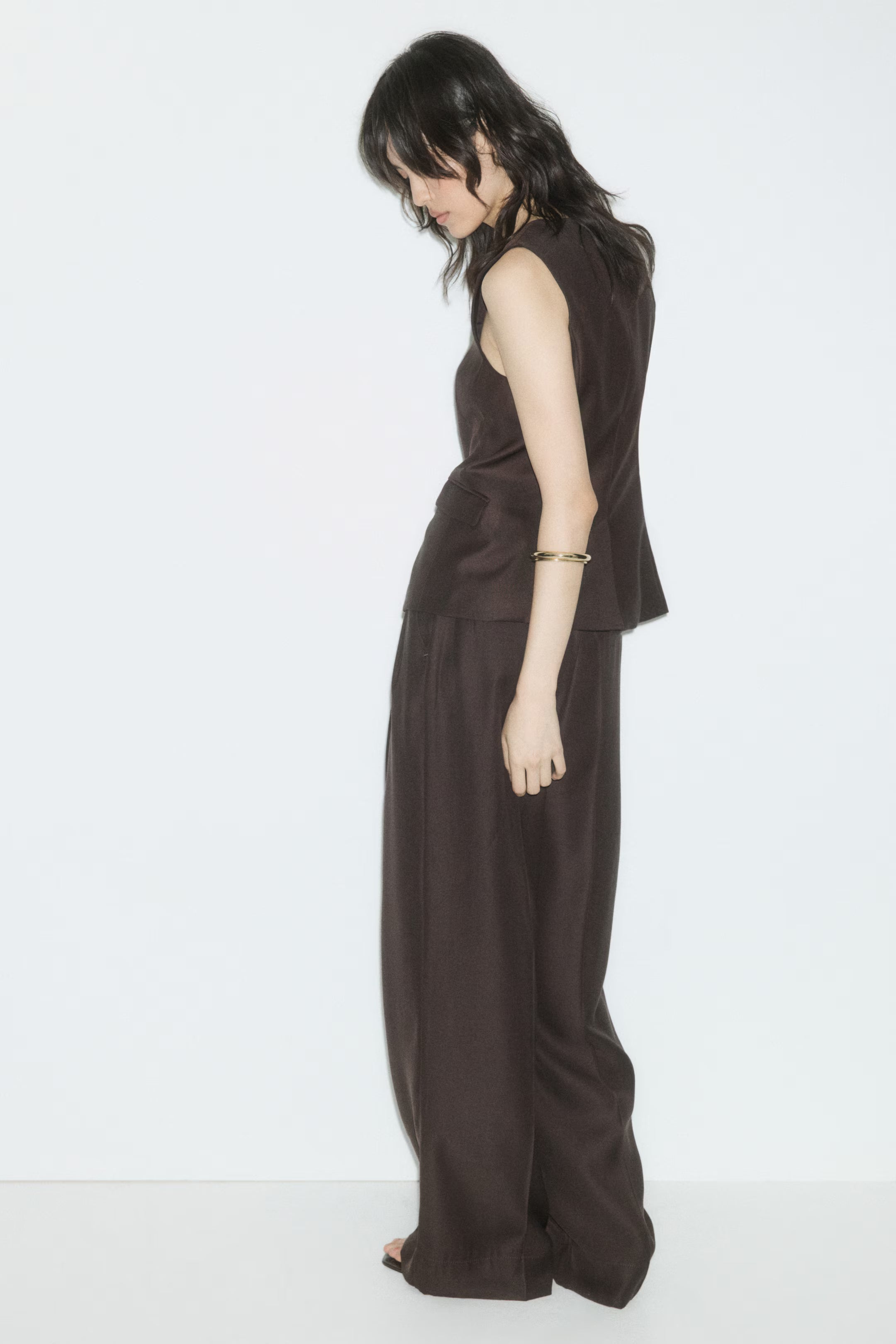 SWIRL WIDE TAILORED TROUSERS