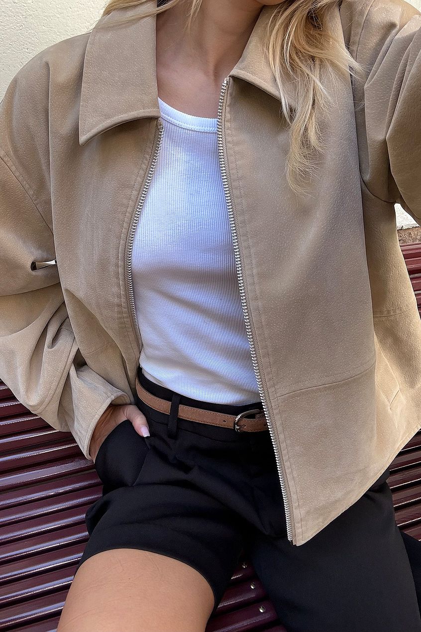 AMOUR FAUX SUEDE JACKET