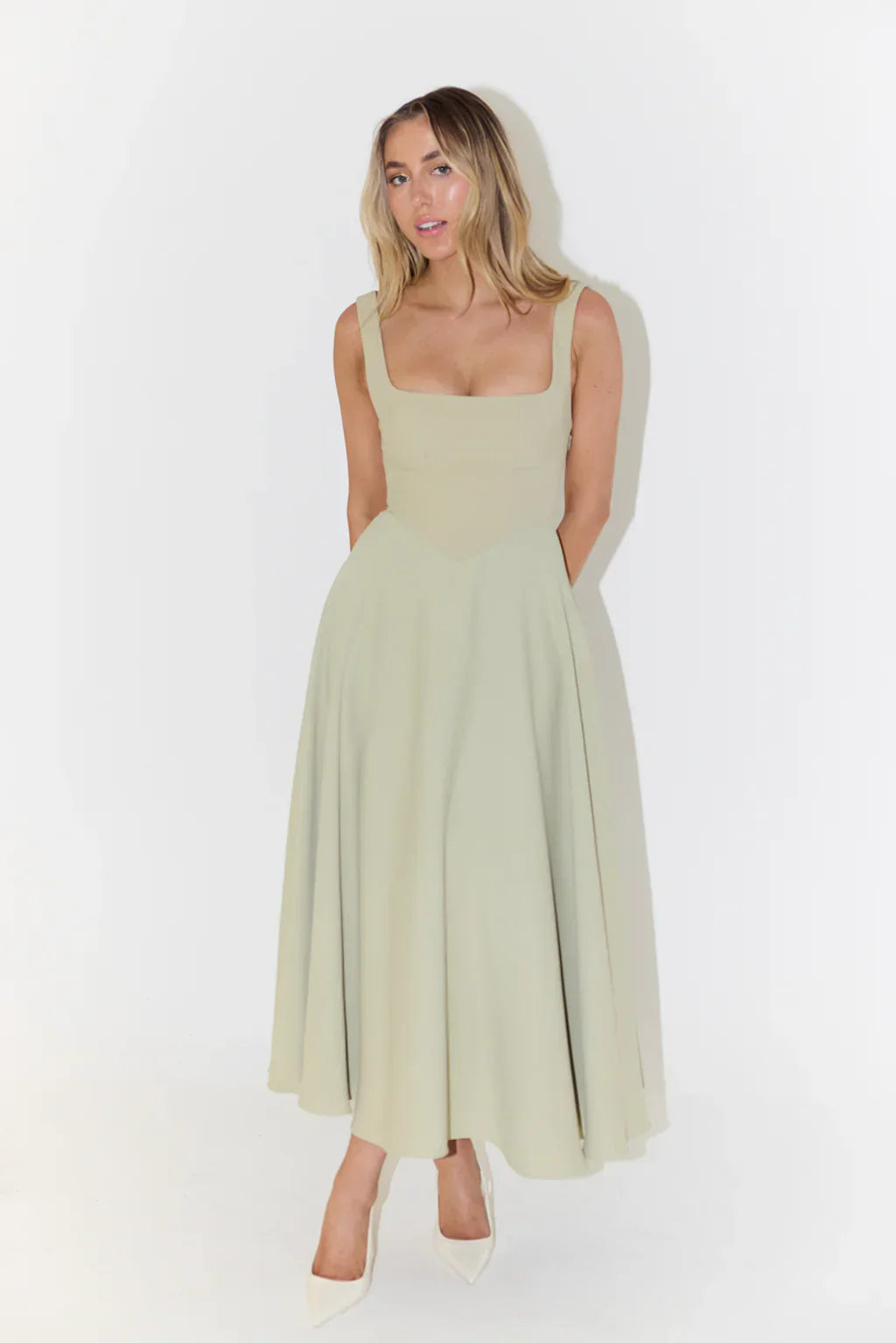 MALTA HIGH WAIST MIDI DRESS