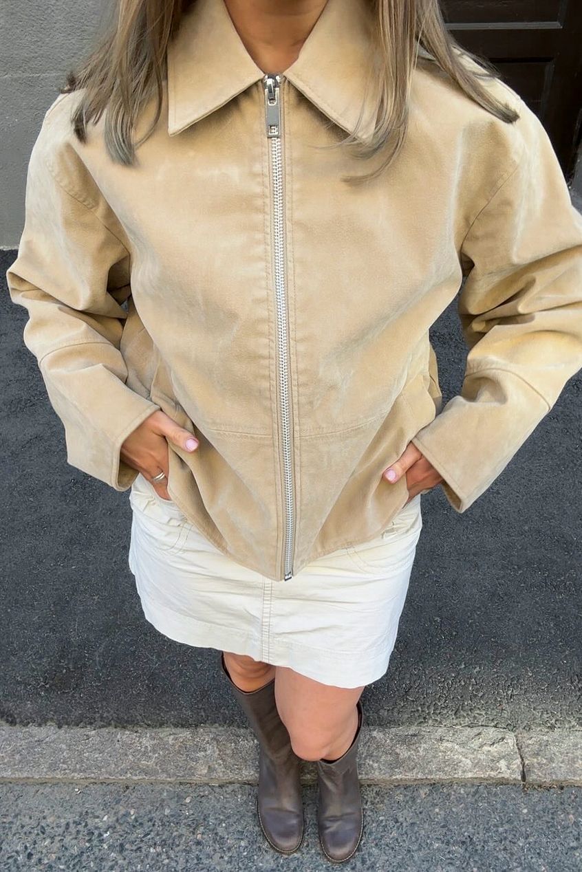 AMOUR FAUX SUEDE JACKET